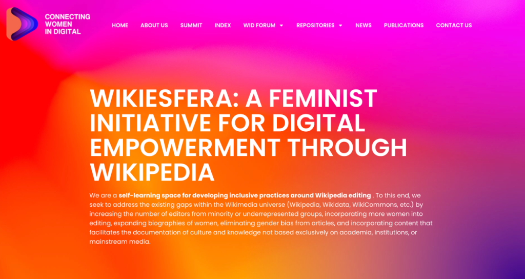 Wikisphere, recognised as “Women in Digital Champion” by WIDCON